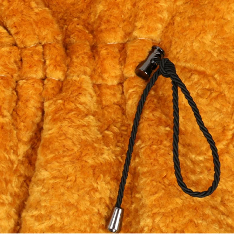 Winter New Women Faux Fur Coat Long Thickened Warm Outwear Soft Oversized Stand Collar Drawstring Hooded Zip Up Fashion Jackets