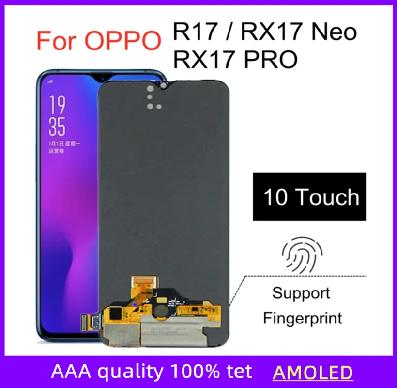 

AMOLED For OPPO RX17 Neo RX17PRO LCD Display Touch Screen Digitizer Replacement For OPPO R17 RX17 Pro CPH1893 LCD