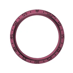 Sleek Rotating Metal Bezel Ring with Time Scale Protective Cover - Watch 4 Classic 42mm (Wine Red - A)