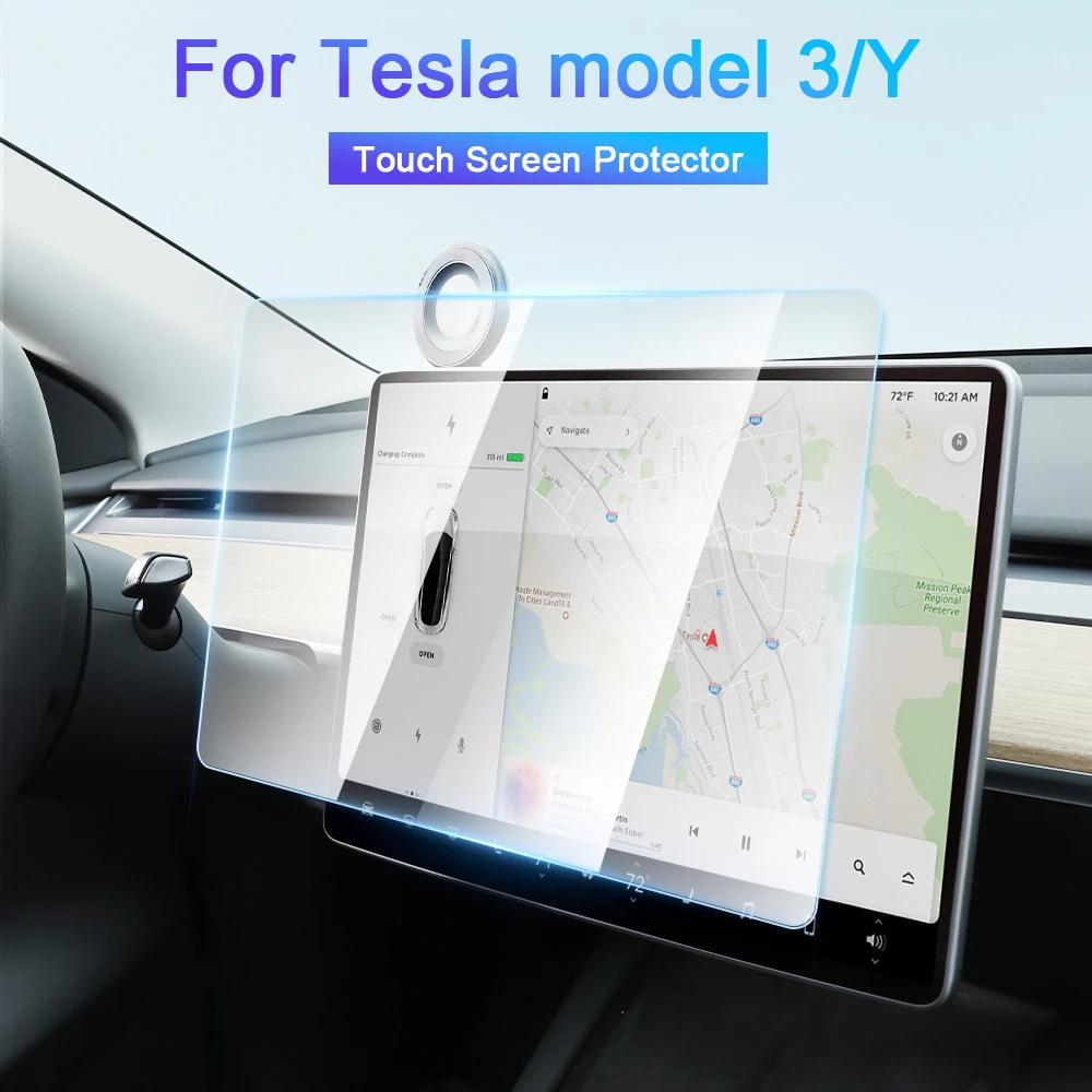 

Защитная пленка для экрана Tesla из закаленного стекла, защитная пленка с антибликовым покрытием для экрана Tesla Model 3 Y