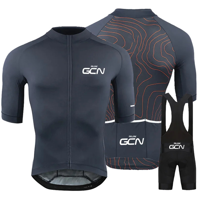 New 2024 Raudax GCN Cycling Jersey Set Men's Cycling Clothing Road Bike Shirts Suit Bicycle Bib Shorts MTB Wear Maillot Culotte 3