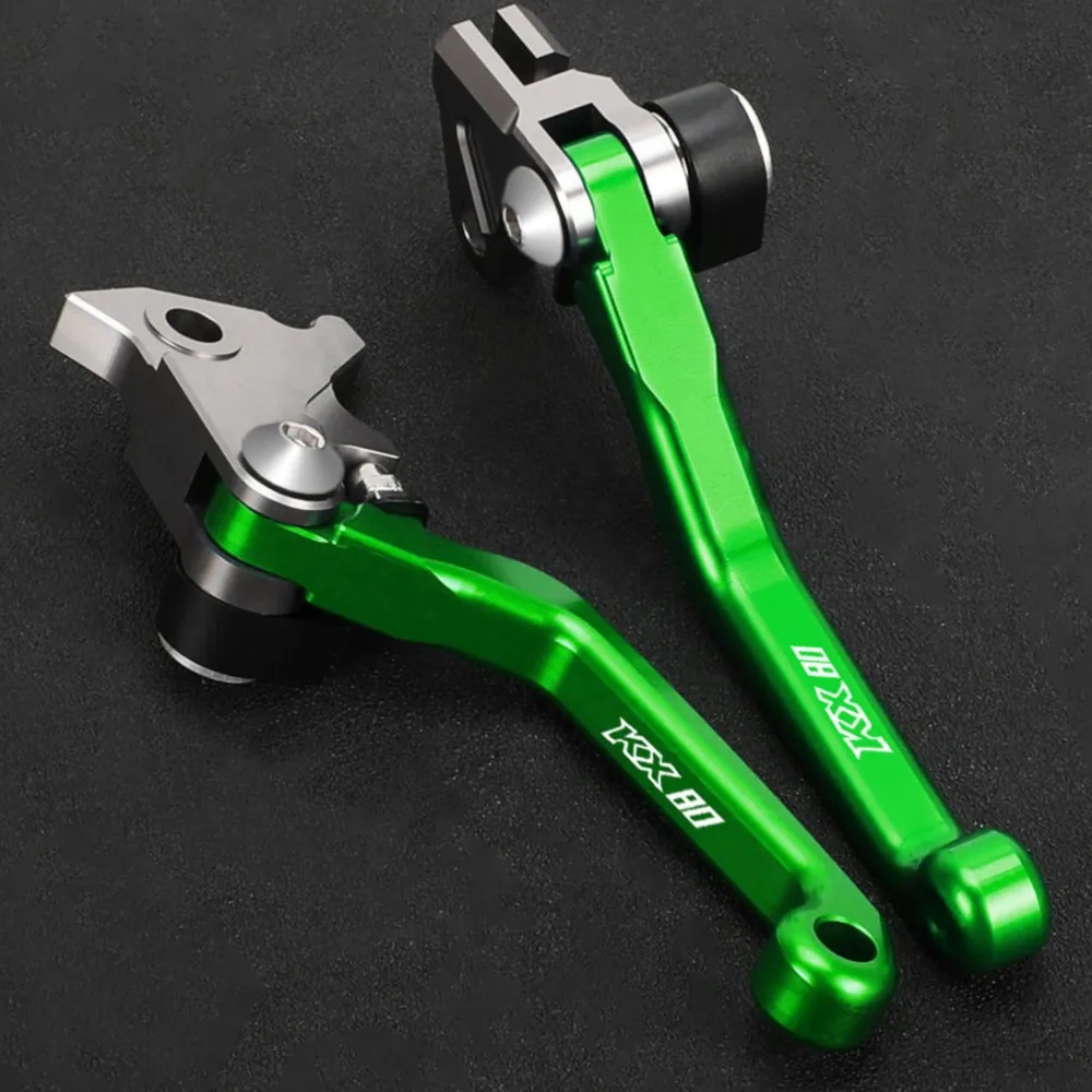

Motocross Dirt Pit Bike Brakes For KWASAKI KX80 2001-2024 Pivot Foldable Handles Brake Clutch Levers KX 80 2023 2022 2021