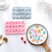 

Popular Candy Chocolate Molds Ice Cookie Molds Easter Day DIY Bunny Egg Pattern Cake Food Mould Kitchen Bar Baking Tool Supplies