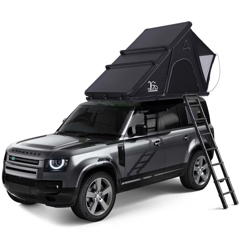 4wd lightweight 4 person soft shell aluminum top land cruiser car roof tent box hard roof top tent for camping 210x130x150cm Aluminum Hard Shell Suv Pop Up New Style Triangle Car Roof Top Tent
