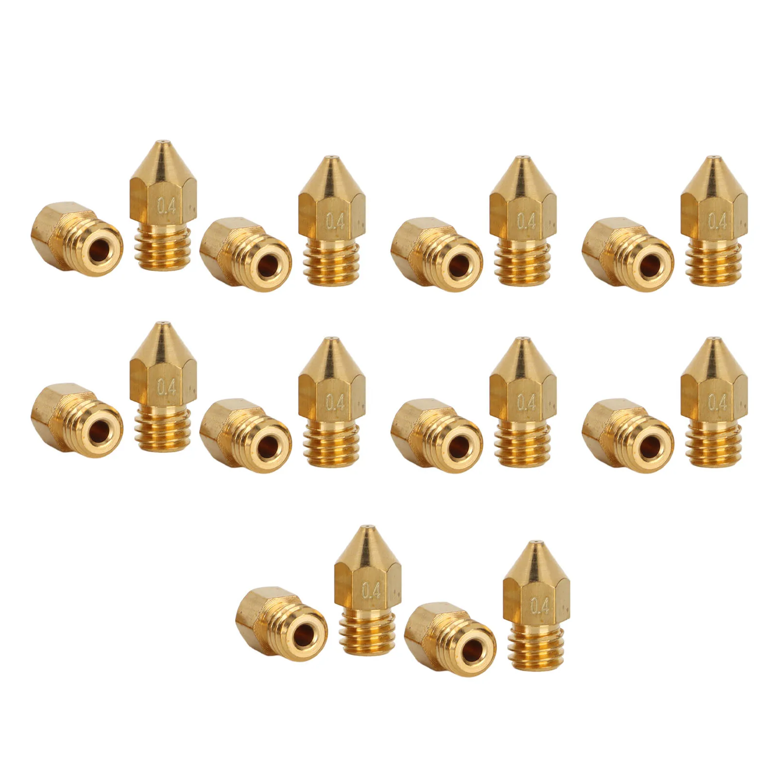20PCS MK8 Nozzle Kit 1.75mm M6 Thread Polished Extruder Nozzles with Storage Box for 3D Printer Replacement 3D Printer Nozzles