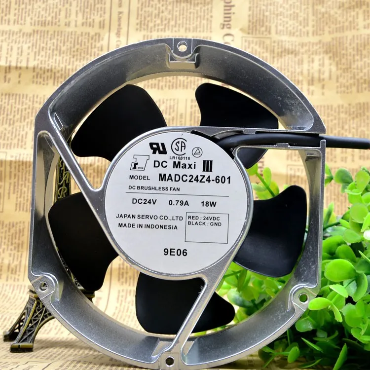 

Cooling Fan MADC24Z4-601 DC 24V 18W 172x150x51mm 2-wire