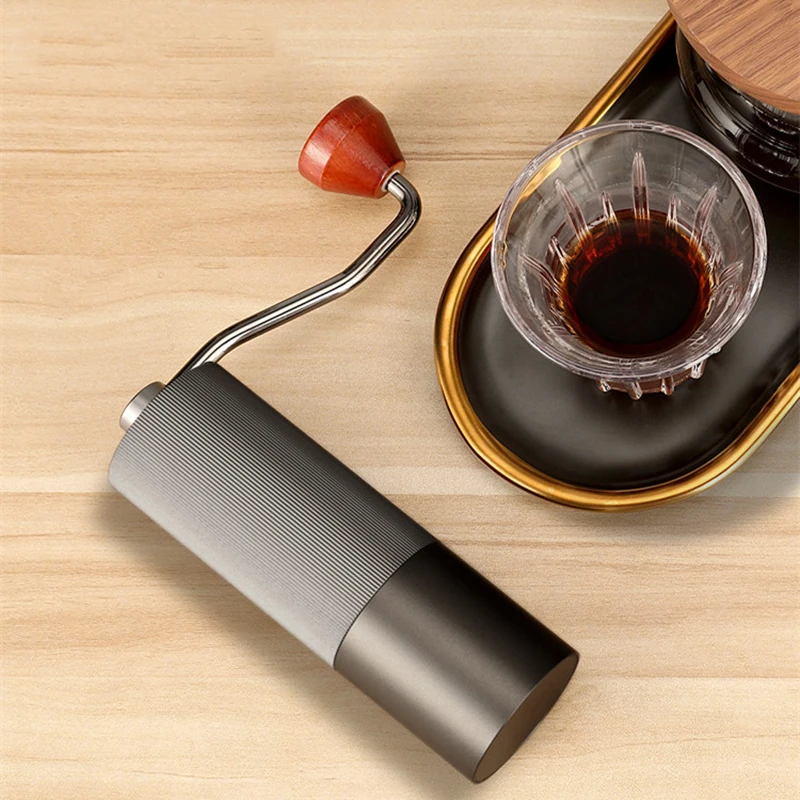High Quality Aluminum Manual Coffee Grinder Stainless Steel Burr Coffee Grinder Mini Coffee Milling Tools 5