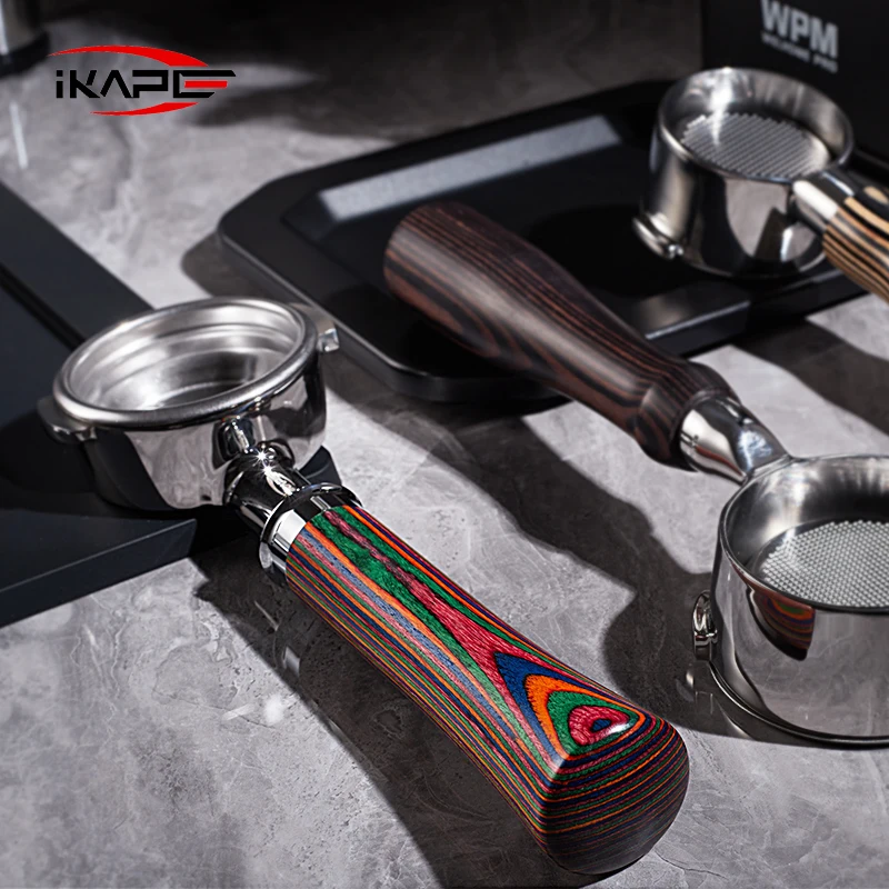 بورتافلتر مكشوف 54مم من آيكابي بمقبض خشبي ملون لما...