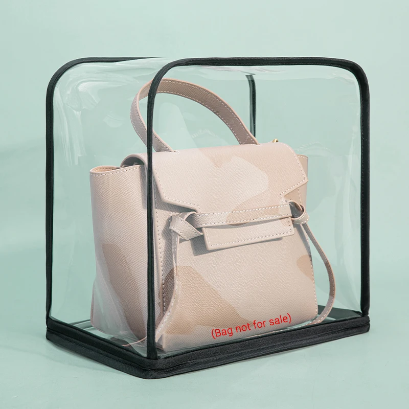Dust-Proof Transparent Storage Bag Organizer Handbag Cover with Zipper High Capacity Storage Bags Fit For Belt Nano, Saddle Bag