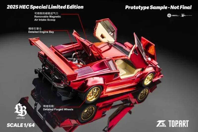 TopArt モデル 1/64 ランボルギーニ カウンタック LBWK Preorder] TOPART 1:64 LBWK Lamborghini Countach TAO640002