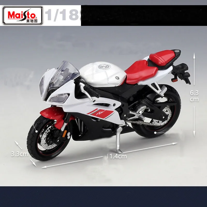 1:18 Maisto YZF-R6 FJR 1300 YZF-R1 TT-R250 Racing Motorcycle Model Simulation Alloy Street Motorcycle Model  Kid Toy Gift 2
