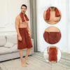 Men can wear soft micro-fiber bath towel with pocket bathrobe shower bag sauna room swimming holiday spa beach towel 2