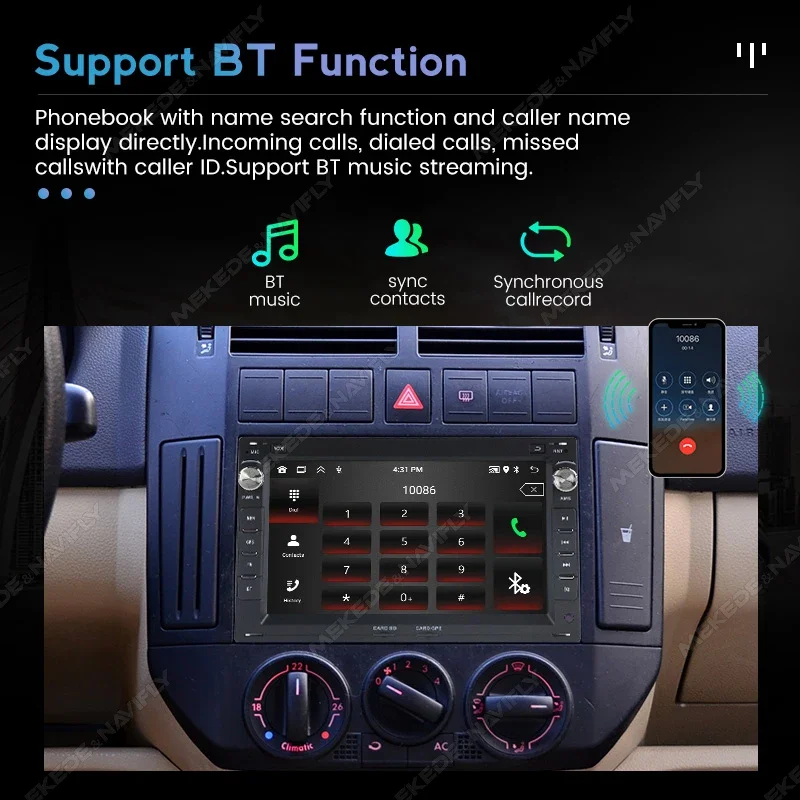MEKEDE 7'' 2Din Wireless Carplay Car Radio Stereo For VW Passat B5 MK4 MK5 Golf 4 Polo Bora Jetta T5 WIFI RDS BT Android Auto