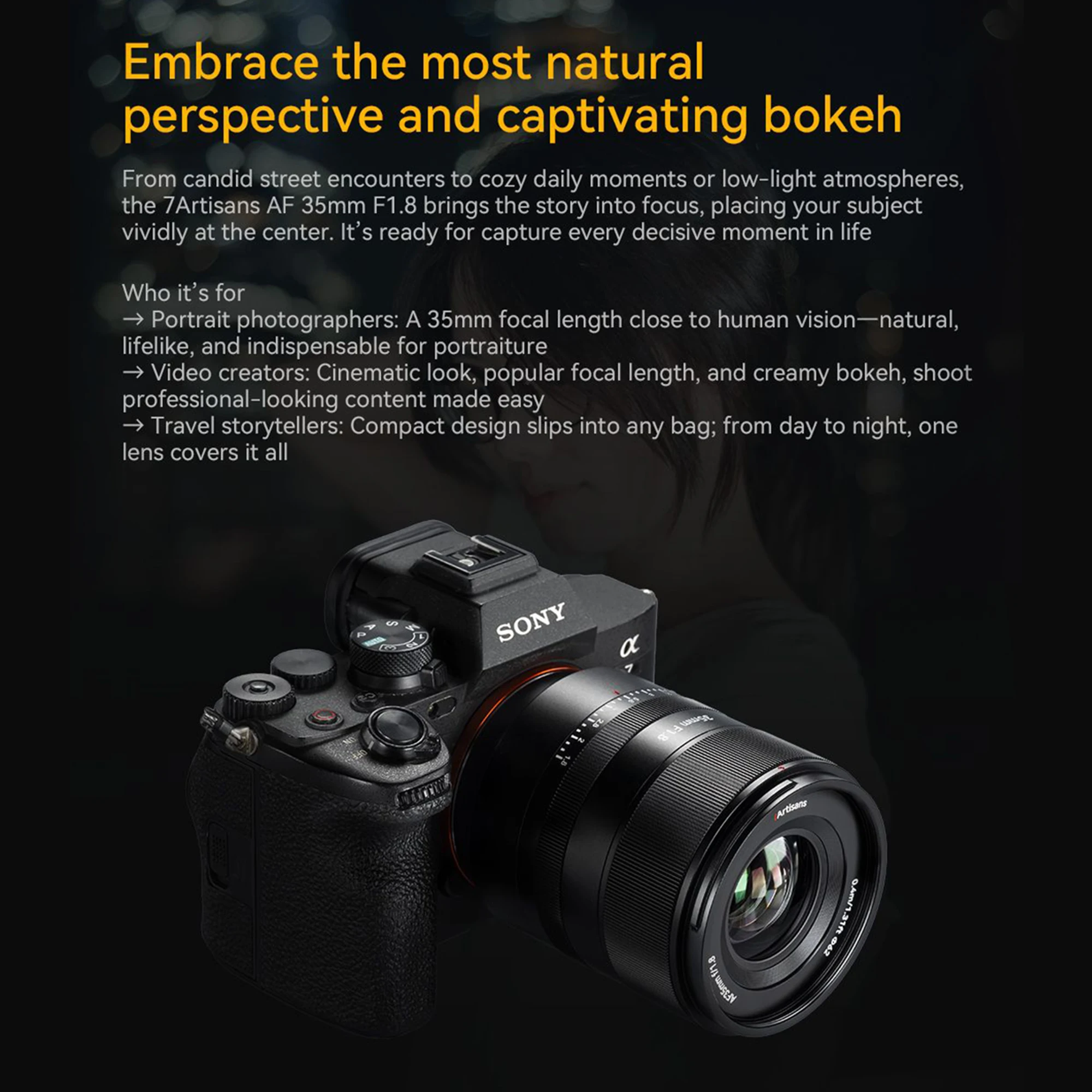 عدسة 7artisans 35mm F1.8 سوني/نيكون/لوميكس