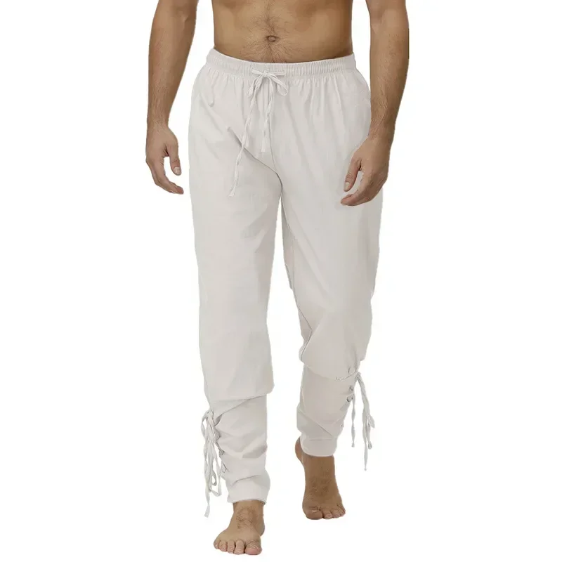 Pirate Pant Viking Costume for Men Renaissance Medieval Pants Drawstring Shorts Halloween Costume Adult Cosplay men trousers