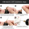 Handheld Mini Electric Drill DIY Electric USB Electric Drill Tools For Epoxy Resin Jewelry Making Wood Craft Engraving Pen Tool 6