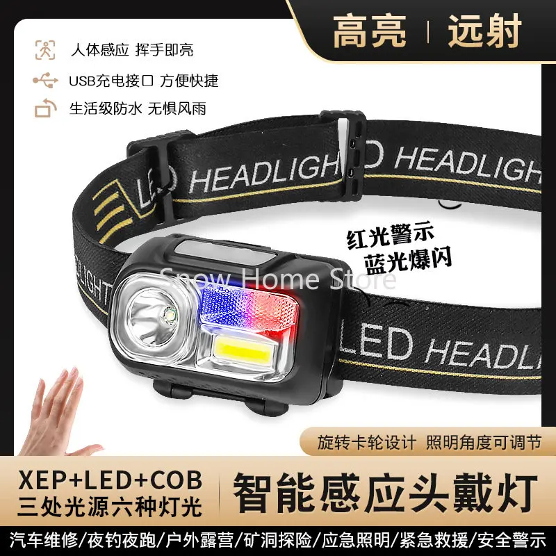 

Sensor Headlamp Strong Light, Outdoor Night Fishing, Night Running Flashlight, Camping Warning Lighting, Emergency Work Light