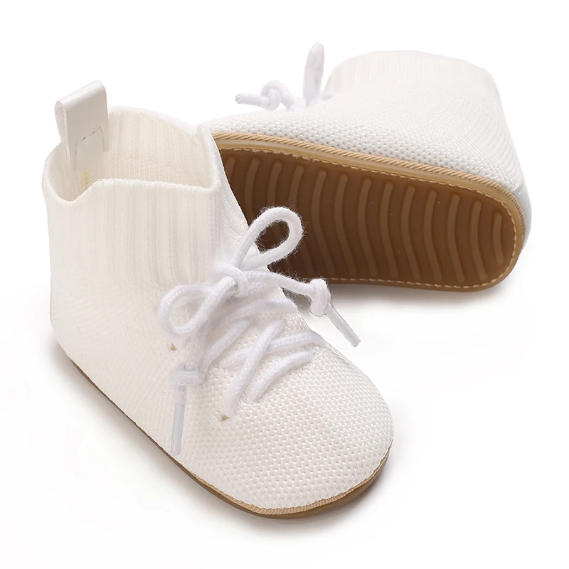 Casual Shoes Baby Girl Shoes 4 Colors Lace Up Ventilate Mid Cut Shoes Spring And Autumn Baby Casual Rubber Base Anti Slip Flat Walking