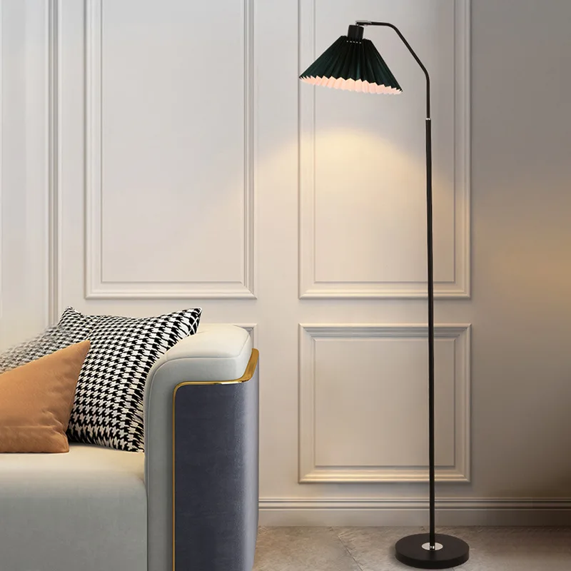 

Modern Pleated Floor Lamp Nordic Home Simple Standing Light Living Room Sofa Bedroom Corner Bedside Floor Lamp Night Light