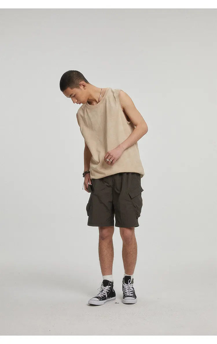 Description Picture 6 of item2024 Summer Men Japanese Korean Streetwear Fashion Vintage Loose Casual Tank Top Tees Shirts Women Hip Hop Sleeveless T-shirts
