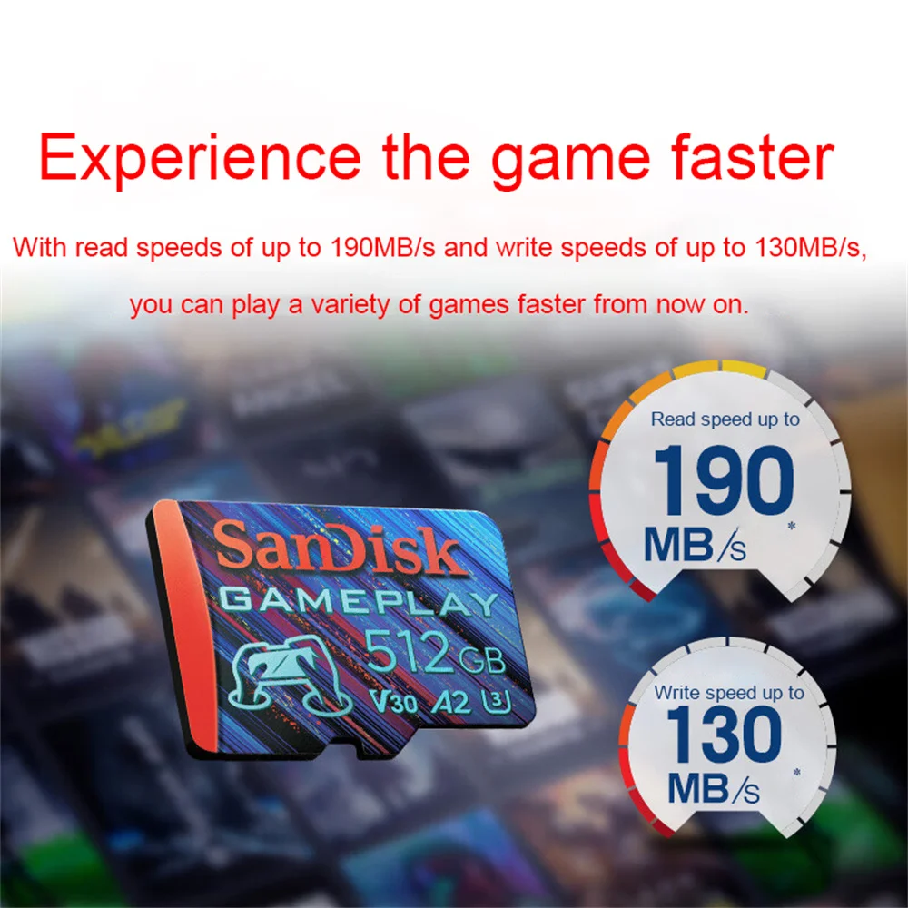 Sandisk GAMERLAY ũ SD ī, TF ޸ ī, ٵ ġ  , 256GB, 512GB, 1TB   ī, C10, U3, V30