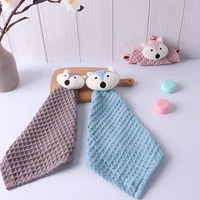 Cartoon Fox Baby Hand Towel Soft Cotton Kids Bath Wipe Hanging Towels For Baby Girl Boy Infant Children Bathroom Towel 4
