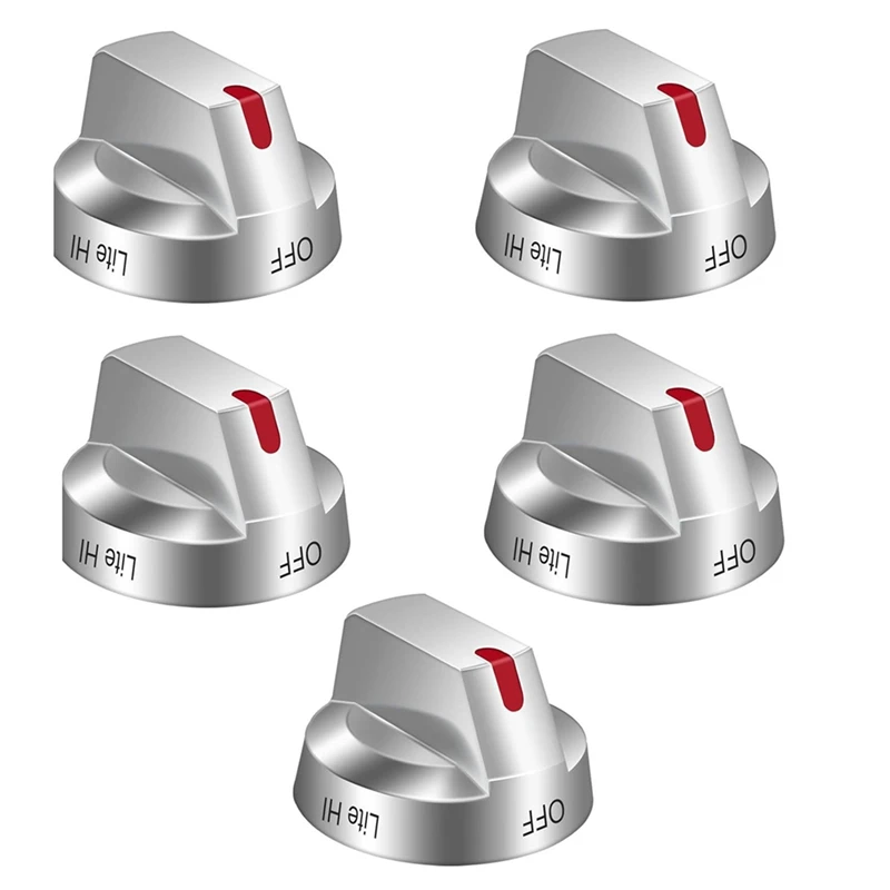 5Packs DG94-03500A/Z Stove Gas Range Knobs For Samsung Electric Stove Knob Replacement