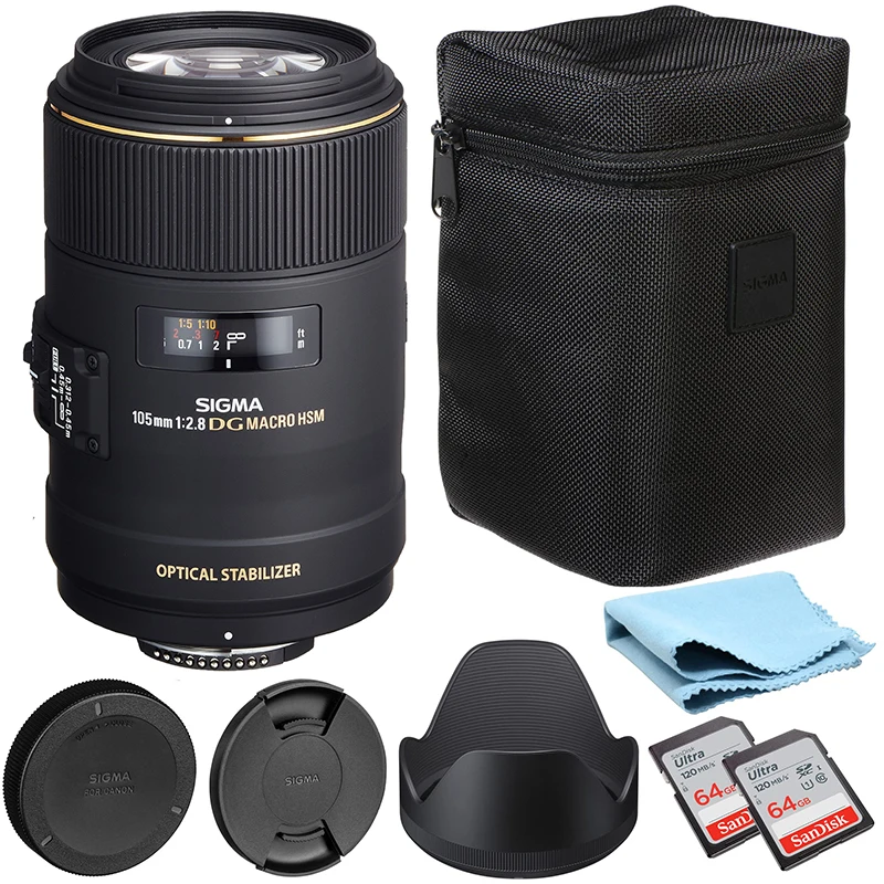 Sigma 105Mm F2.8 Ex Dg Os Obiettivo Macro Hsm Obiettivo Macro Full Frame 105Mm F2.8 Per Montaggio Canon O Montaggio Nikon