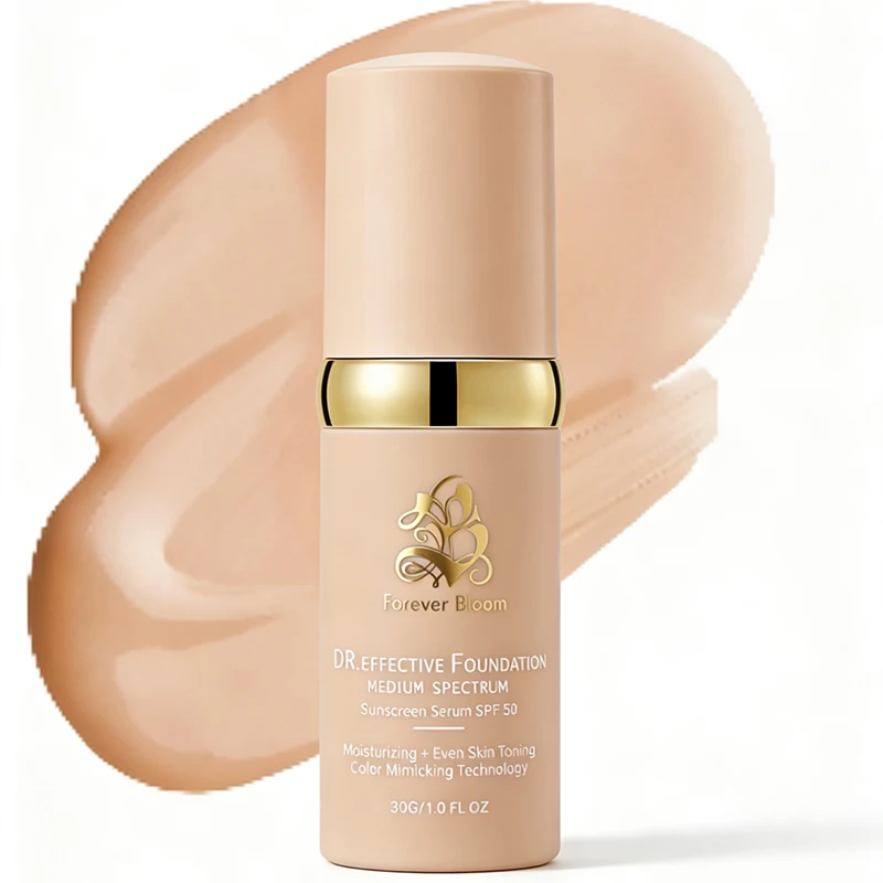 4-in-1 Foundation Magic Color Changing Liquid Soft Matte Long Lasting Hydrating Makeup Base Spf 50