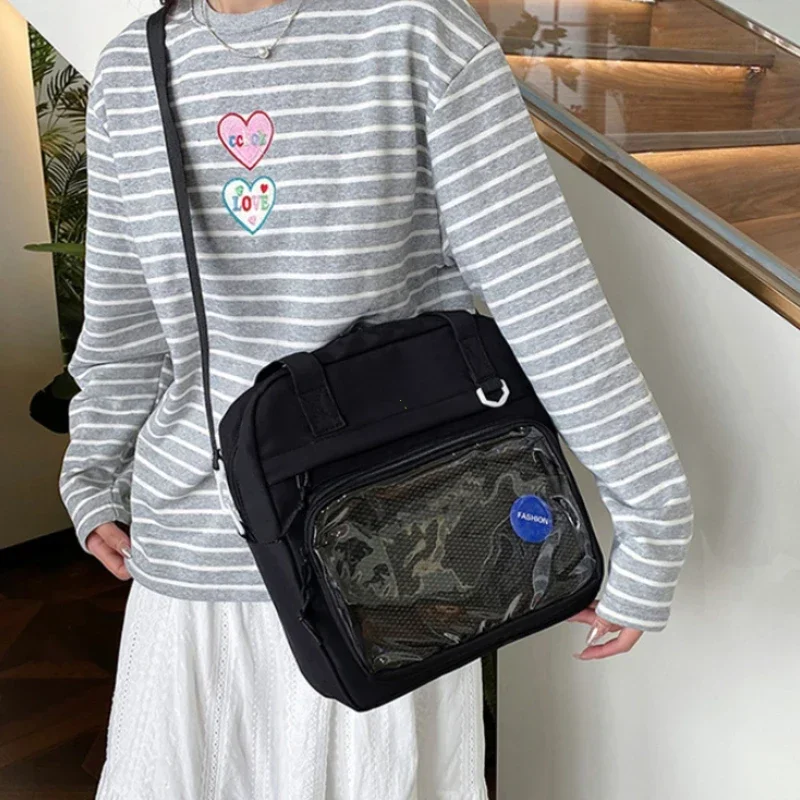 Japanese Style Kawaii Itabag for Dolls Large Handbags New Nylon School Bags for Teenage Girls Tote Shoulder Bag JK Crossbody Bag