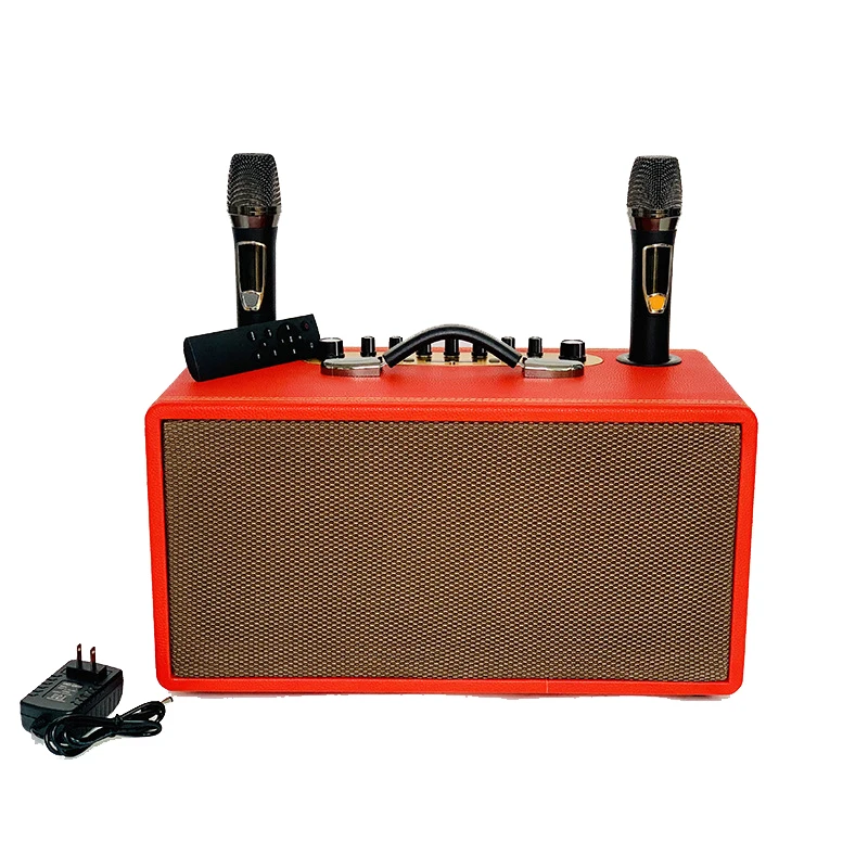 Dual 6.5 Inch Wood Portable Wireless Trolley Speakers Partybox Sound Equipment Karaoke BT Portable Loudspeaker Music Boombox dual 6 5 inch wood portable wireless trolley speakers partybox sound equipment karaoke bt portable loudspeaker music boombox