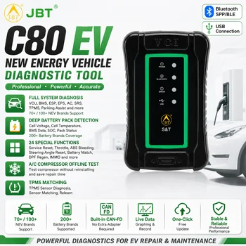 Strumento diagnostico speciale JBT C80 EV per il nuovo decodificatore per auto Strumento diagnostico per automobili Diagnosi per veicoli a nuova energia