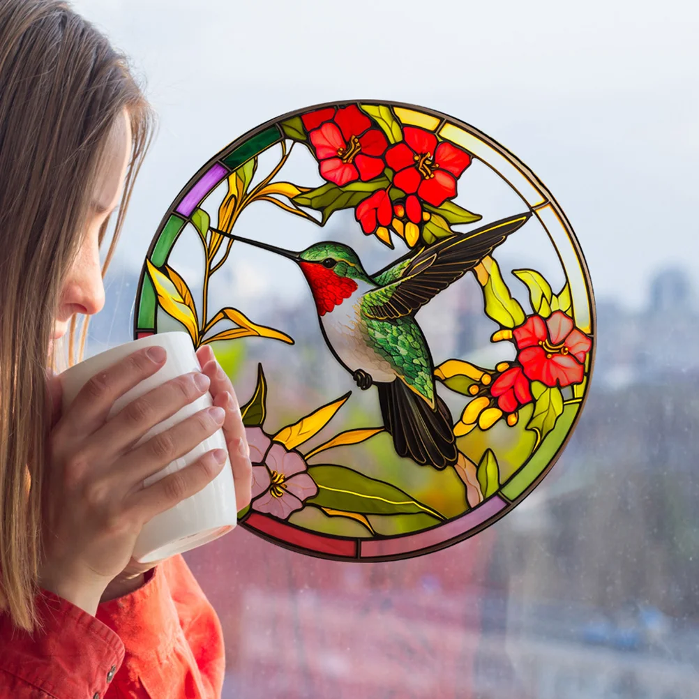 

Hummingbird Butterfly Collision Warning Sticker Window Decor DIY Decal Cling Glass Stickers Static Clings Pvc