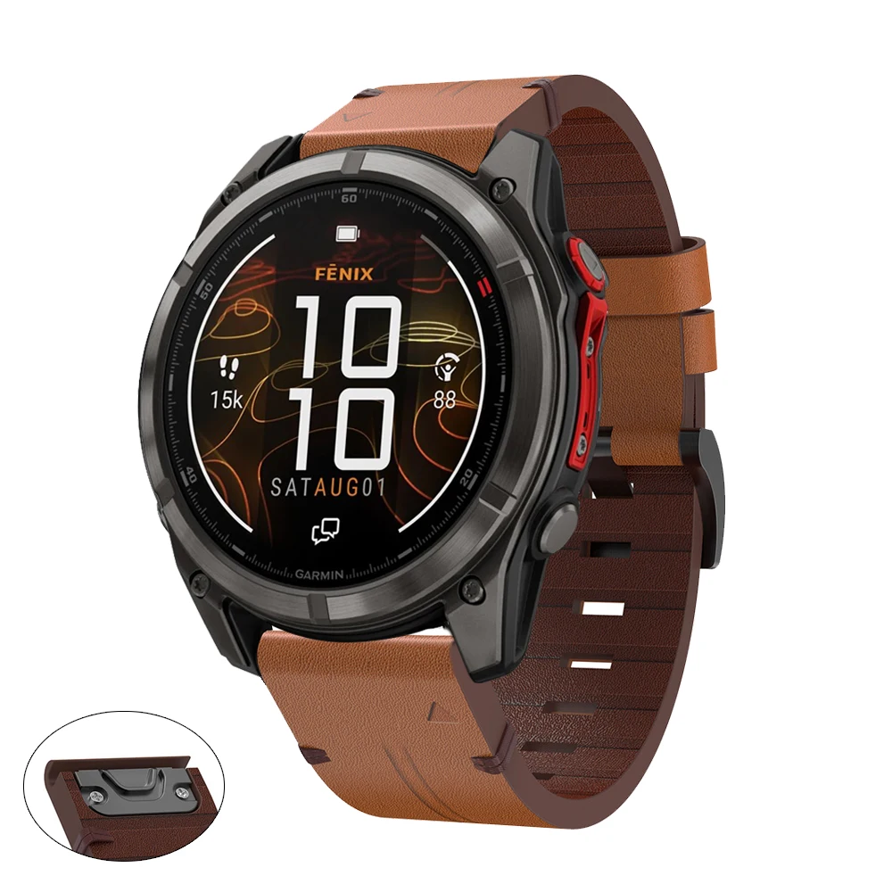 Premium QuickFit Leather Strap - Elegant 22mm & 26mm Watch Band Bracelet