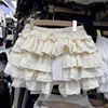 Pink Kawaii Women Dance Skirts Japanese Sweet Lolita Lace Splicing Female Puffy Skirts Y2K High Waist Ruffle Ladies Mini Skirts 2