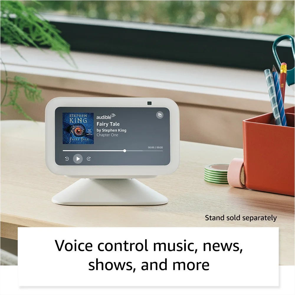 Echo Show 5 스마트 디스플레이, 깊은 저음, 선명한 사운드, 3 세대, 2023 출시,