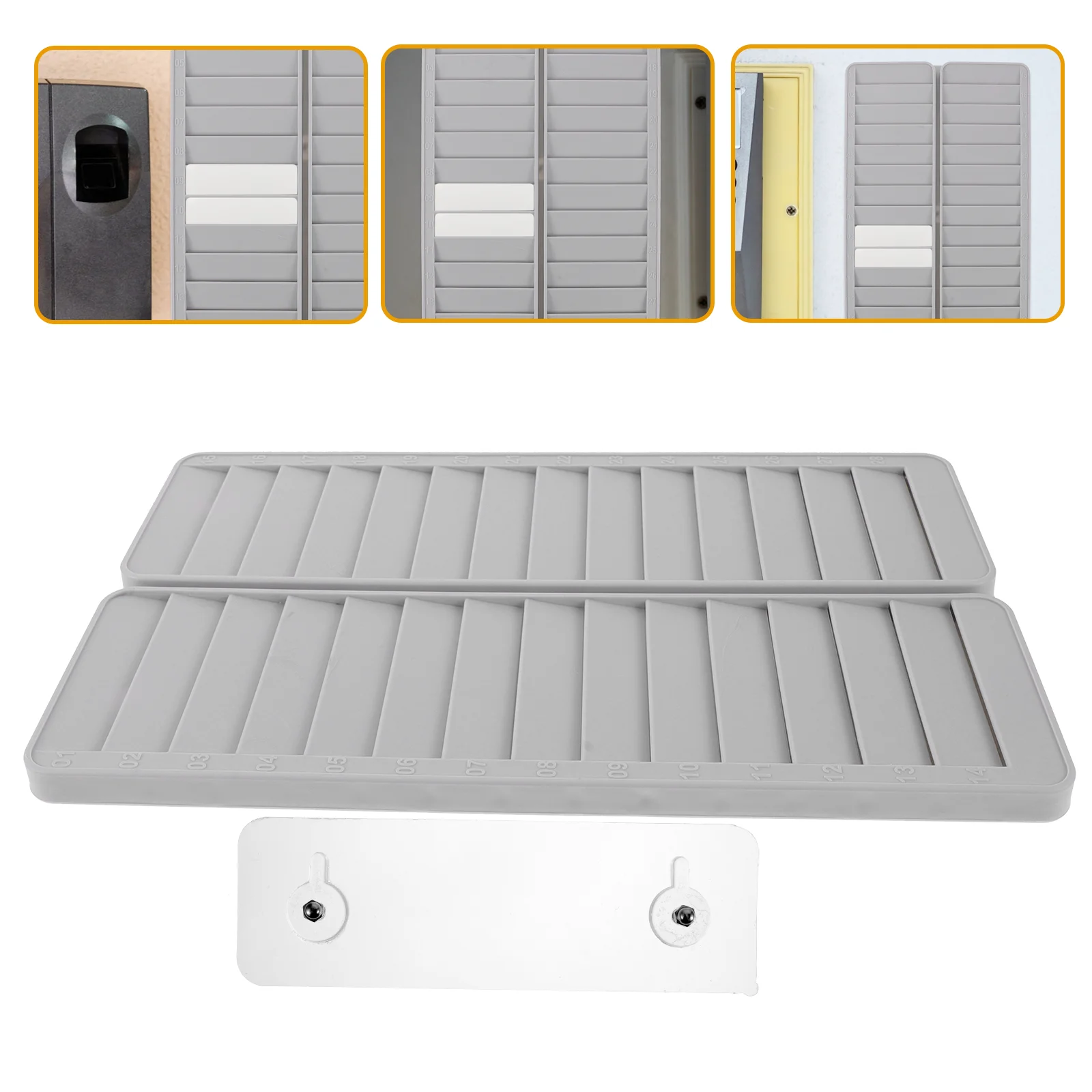 

Plastic Slots Number Office Cards Holder Plastic Attendance Cards Rack Office Supply for School Hotel Retractable Card Holder