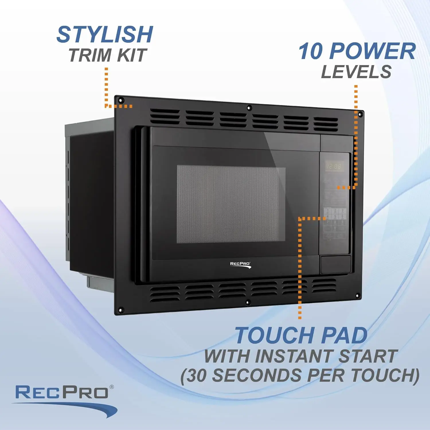 Microwave Black 1.1 Cu. ft  120V | Microwave  Appliances  Direct Replacement for High  and 4