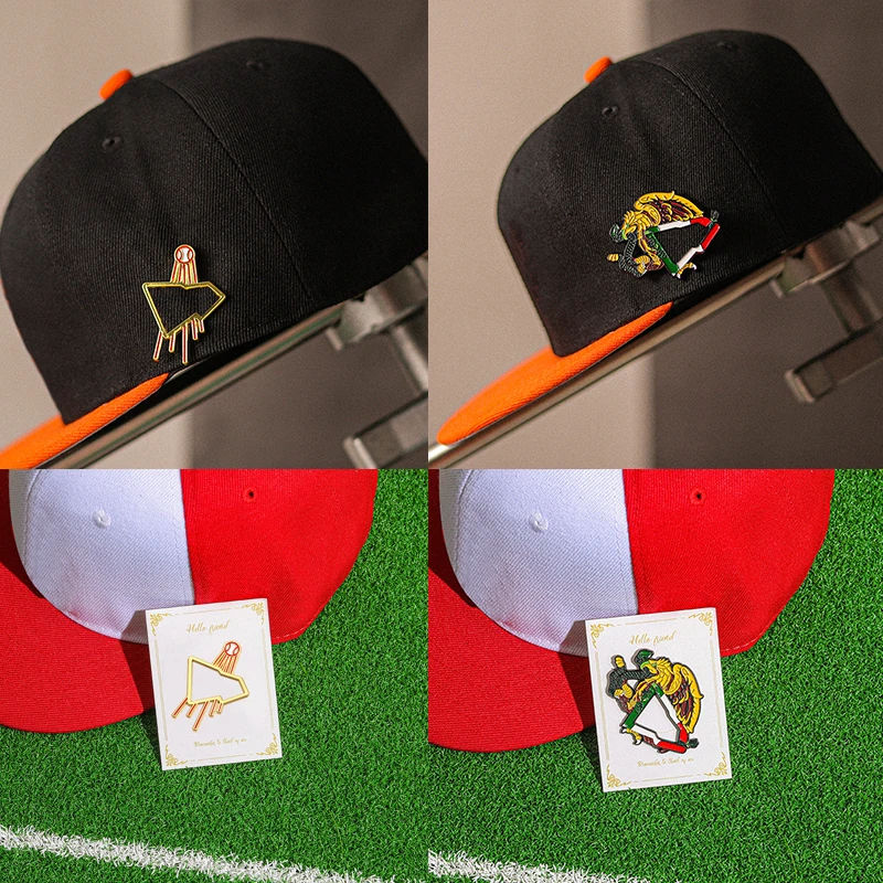 Mexikanische Hutnadel, trendige Retro-Baseballkappe, dekorative Ornament-Broschen, Rucksack-Revers-Abzeichen, Zubehör, Geschenk für Kinder und Freunde