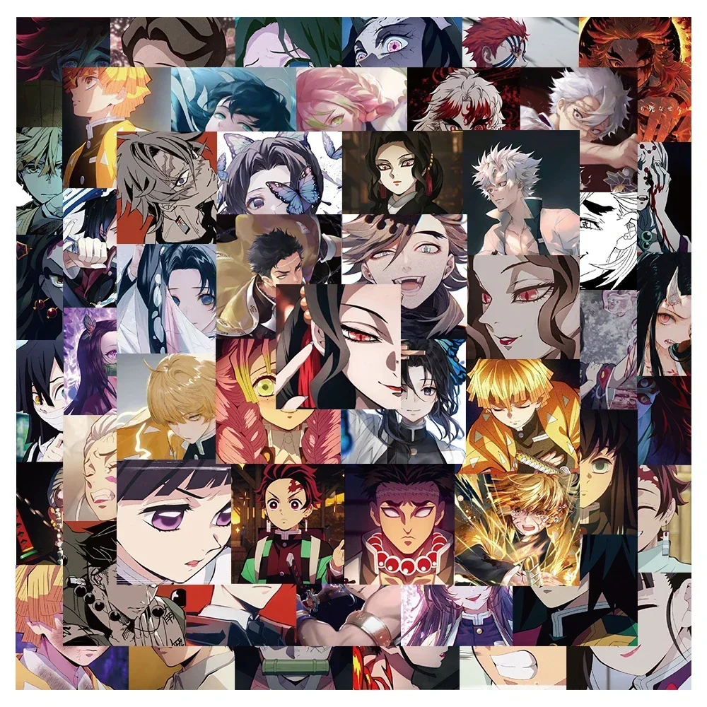 50pcs Demon Slayer Anime Stickers Waterproof Phone Case Cute Sticker Pack Laptop Skin Kawaii Packaging Art Supplies 5