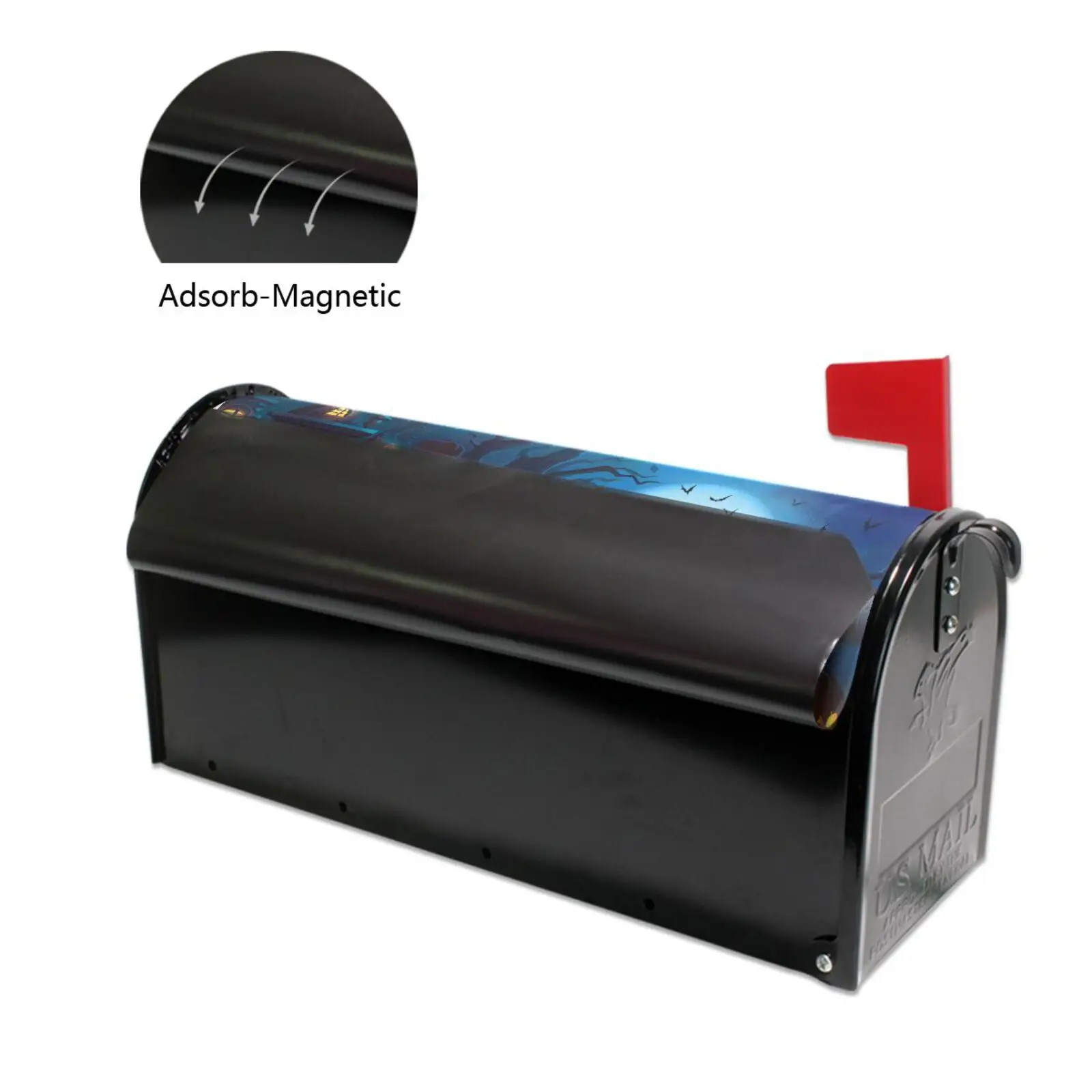 New Halloween print PVC Magnetic Mailbox Cover Waterproof Sunscreen Letter Post Box Cover Mailbox Wrap New Year Garden Decor