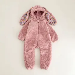 Cozy Fleece Baby Rompers - Animal Design Jumpsuits - 18 - 24M 90 (Baby romper 14)