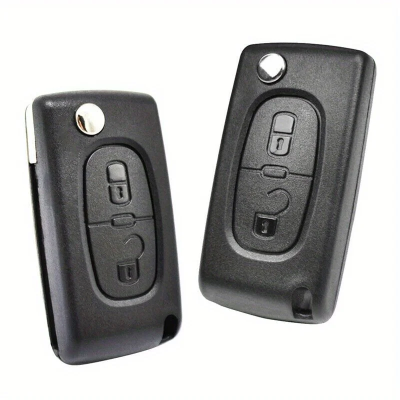 Key Case 2 Button Car Remote Flip Key Shell Case For Peugeot 308 207 307 Citroen C2 C3 C4 C6