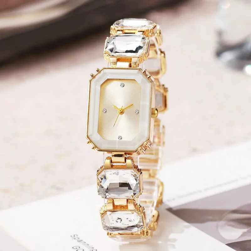 Ladies Watch, Small Sugar Cube Fashion Square Ladies Quartz Watch