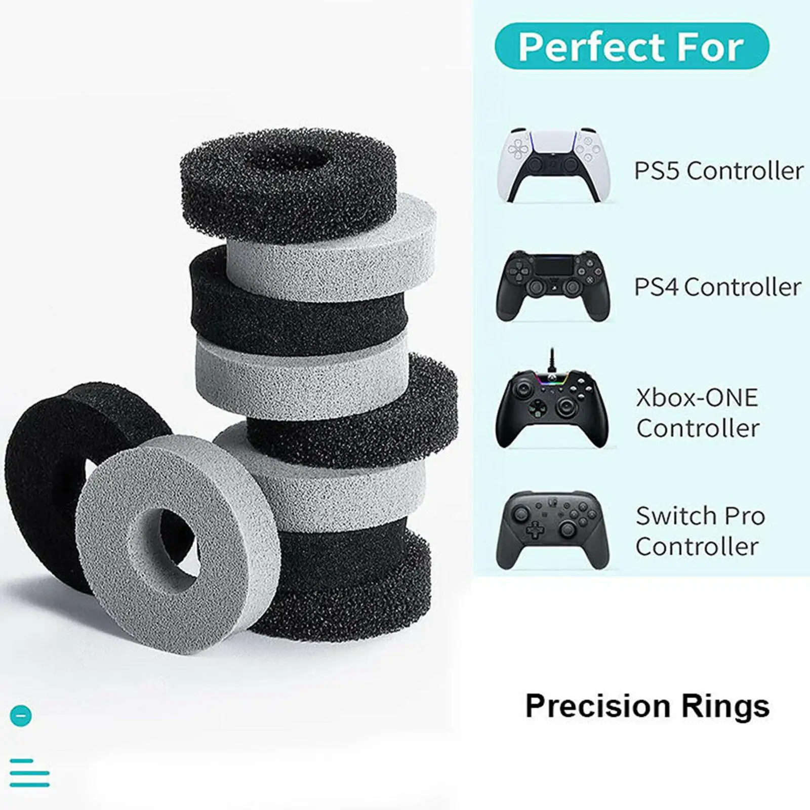 16pcs Precision Control Aiming Assisted Targeting Rings - Compatible With PS4, Enhance Motion Control Gaming Accessories