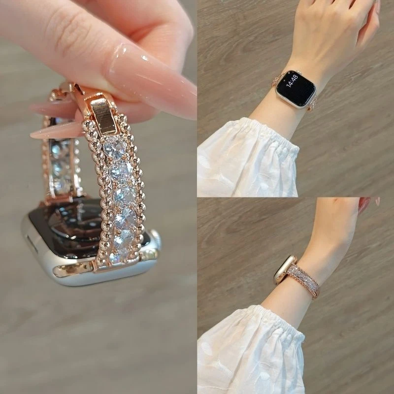 Luxury Sparkling Zircon Diamond Watch Strap