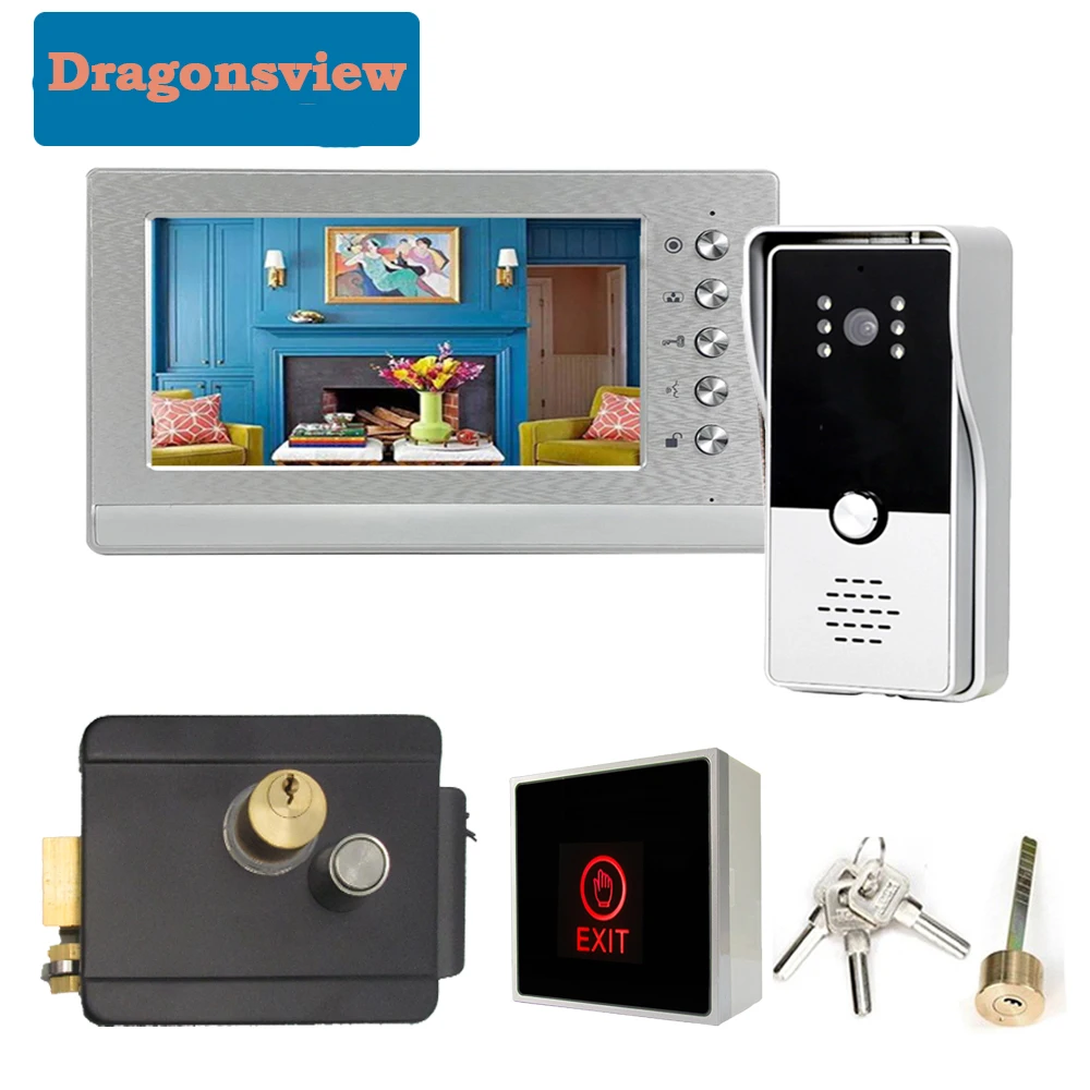 Dragonsview-videoportero Con Wifi, 7 Pulgadas, Con Cerradura, Videoportero  Inalámbrico, Sistema De Intercomunicación Para Teléfono Y Puerta, Timbre De  Desbloqueo Con Grabación De Cámara - Vídeo Portero - AliExpress