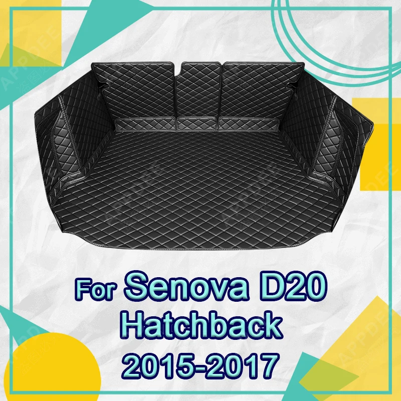 

Auto Full Coverage Trunk Mat For Beijing Senova D20 Hatchback 2015-2017 16 Car Boot Cover Pad Interior Protector Accessories