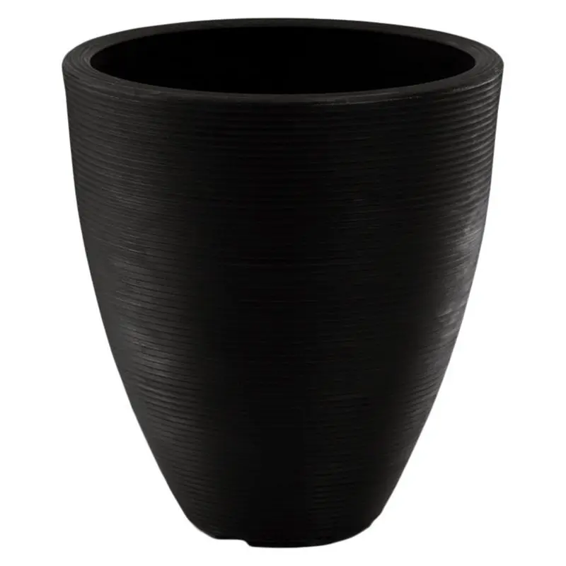 

Tall Black 16" Wide Delano Plastic Planter Pots