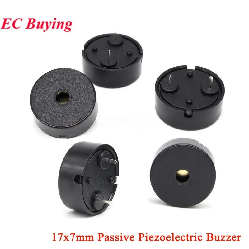 2Pcs-10Pcs 1707 Passive Piezoelectric Buzzer 17*7MM Mini Piezo Buzzers Speaker Diy Electronic Alarm Beep 10mm Pitch 17mmx7mm